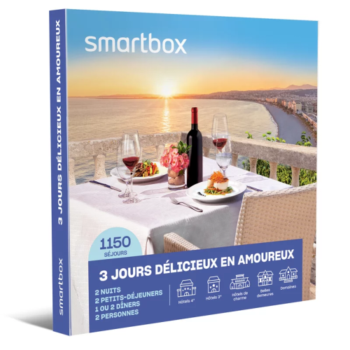 Smartbox Coffret 3 jours délicieux en amoureux