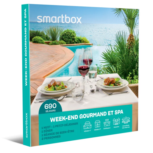 Smartbox Coffret Week-end gourmand et spa